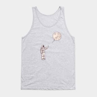Astronaut with the Moon Tank Top